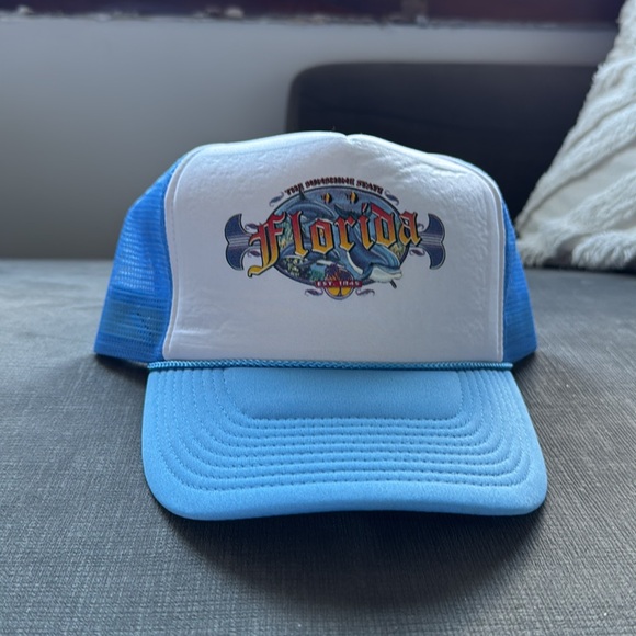 Vintage Florida Sunshine State Snapback / 90s / Mesh Trucker Style - Picture 4 of 7